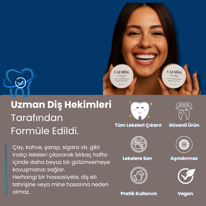 Calmiss® Diş Beyazlatma Tozu